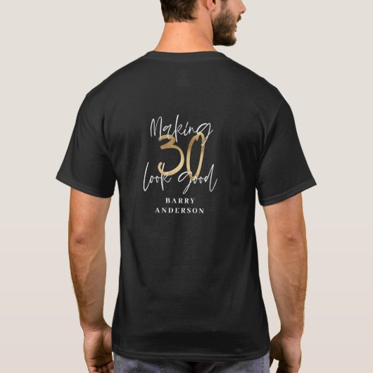 T-shirt Fêter 30 ans d'or sur iPad (Dos)