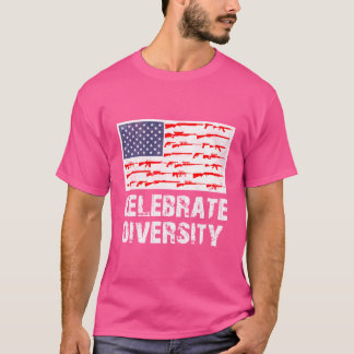 T-shirt Fêter La Diversité - Funny 2E Amendement Shirt Gu