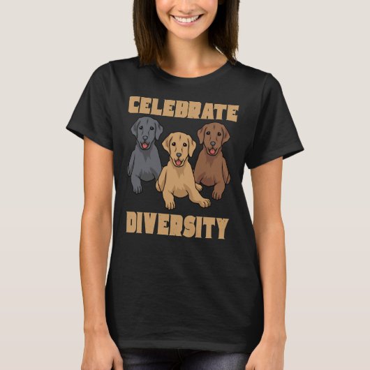 T-shirt Fêter la diversité Labrador Retriever (Devant)