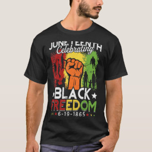 T-shirt Fêter la liberté noire 1865 Drapeau Afrique Amériq