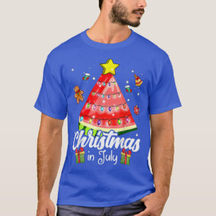 T-shirt Fêter Noël En Juillet Avec Le Christ de la pastèqu
