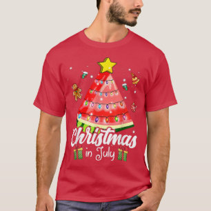 T-shirt Fêter Noël En Juillet Avec Le Christ de la pastèqu