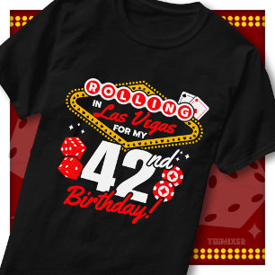 T-shirt Fêter son 42e anniversaire à Las Vegas avec une fê