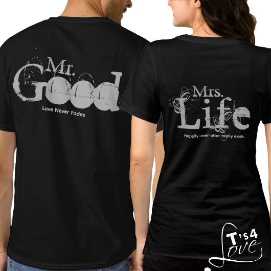 T-shirt Fêtez la bonne vie : M. & Mme Couples