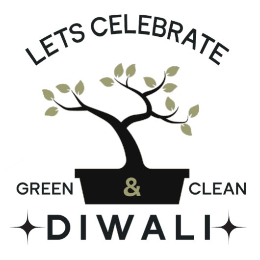 T-shirt Fêtons Diwali vert et propre