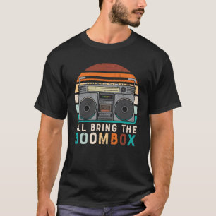 T-shirt Fetro vintage coucher de soleil défoncé boombox 80