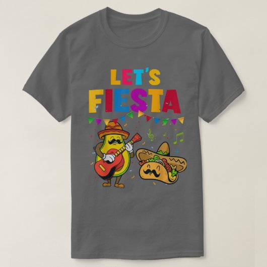T-shirt Fets Fiesta Drôle Avocado Taco Cinco De Mayo Meica (Design devant)