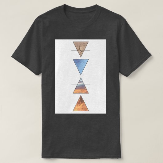 T-shirt Feu d'air de l'eau terrestre (Design devant)