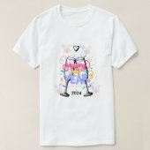 T-shirt Feu d'artifice 2024 : Un début éblouissant. (Design devant)
