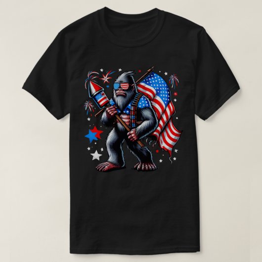 T-shirt Feu d'artifice 4 juillet Drapeau américain drôle U (Design devant)