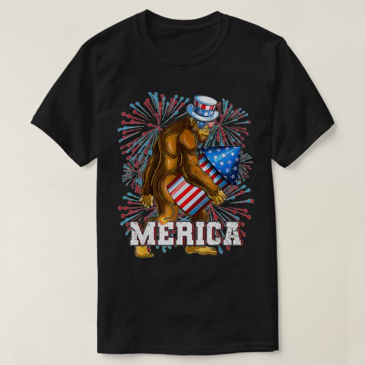 T-shirt Feu d'artifice 4 juillet garçons Hommes Merica USA (Design devant)