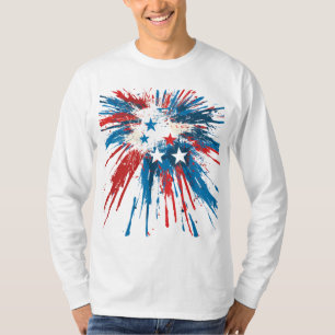 T-shirt Feu d'Artifice à l'Étoile Américaine