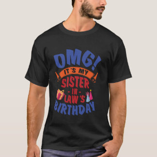 T-shirt Feu d'artifice actuel OMG C'est ma soeur dans la n