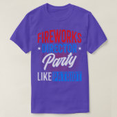 T-shirt Feu d'artifice Directeur Parti comme Patriot 4 jui (Design devant)
