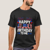 T-shirt Feu d'artifice Feu d'artifice Usa Drapeau Joyeux 4 (Devant)