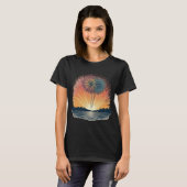 T-shirt Feu d'artifice sur Sunset Lake (Devant entier)