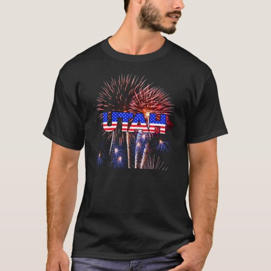 T-shirt Feu d'artifice Utah (Devant)