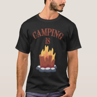 T-shirt Feu de camp dans le camp boy