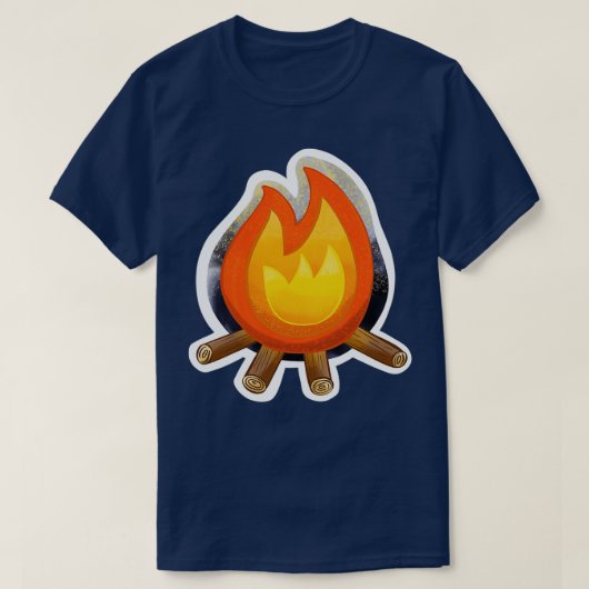 T-shirt Feu de camp de crackers (Design devant)
