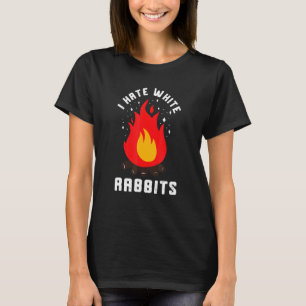 T-shirt Feu de camp Fumée Je déteste les lapins blancs Bus