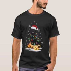 T-shirt Feu de chien de Terre-Neuve moche pour Noël