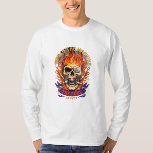 T-shirt Feu de la machine (Devant)