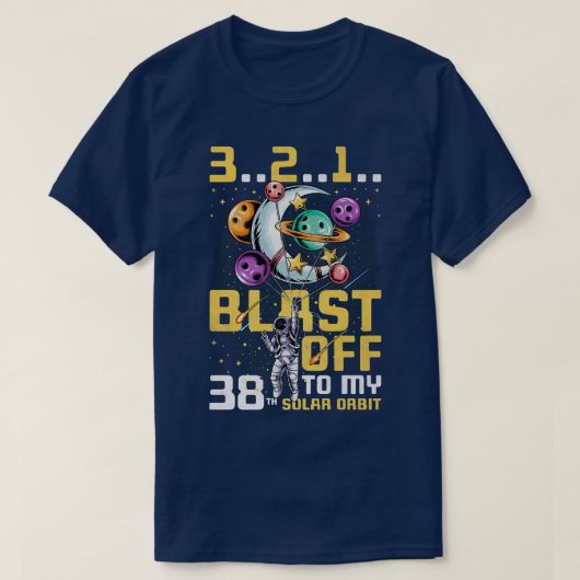 T-shirt Feu De Mon 38E Orbite Solaire, 38E Anniversaire Co (Design devant)