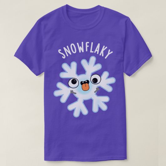 T-shirt Feu de neige amusant Flake Pun de neige (Design devant)