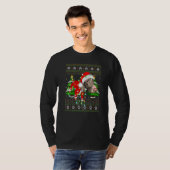 T-shirt Feu de Noël Éclairage Père Noël laide Allemand à c (Devant entier)
