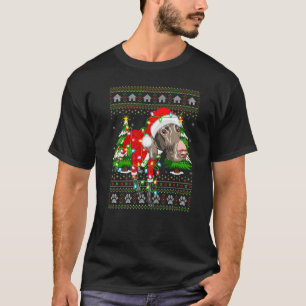 T-shirt Feu de Noël Éclairage Père Noël laide Allemand à c