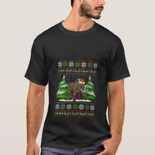 T-shirt Feu de Noël Laine Noël Feux Noël Doux moche Noël