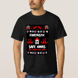 T-shirt Feu de pompier laide xmas