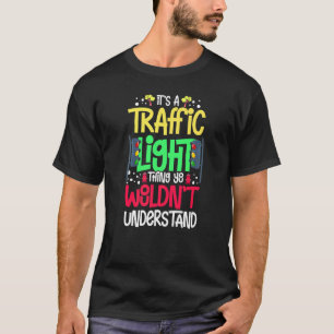 T-shirt Feu de signalisation vert jaune rouge arrêt feu tr