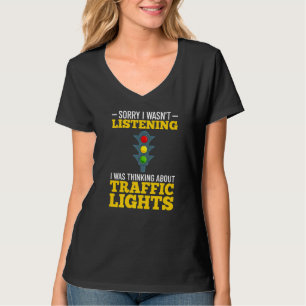 T-shirt Feu de signalisation vert jaune rouge arrêt feu tr