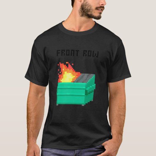 T-shirt Feu de vidange de la rangée avant 8 bits (Devant)