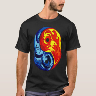 T-shirt Feu et glace Yin Yang