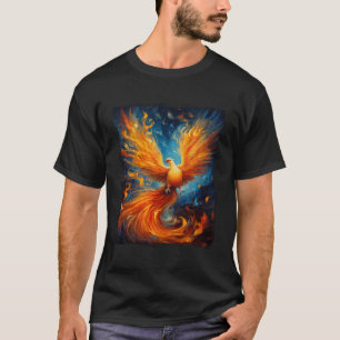 T-shirt Feu Et Phoenix Mythique Oiseau Se Levant De Nouvea
