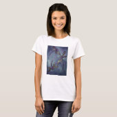 T-shirt Feu nocturne violet de libellule (Devant entier)