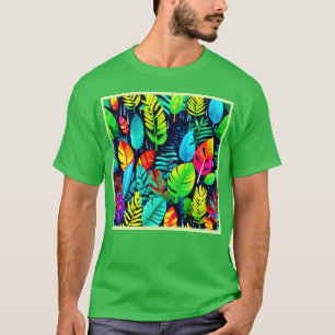 T-shirt Feuillage Vibrant sous la Bruine