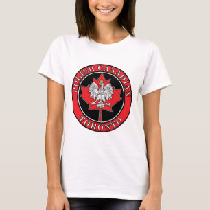 T-shirt Feuille canadienne ronde Toronto-Pologne