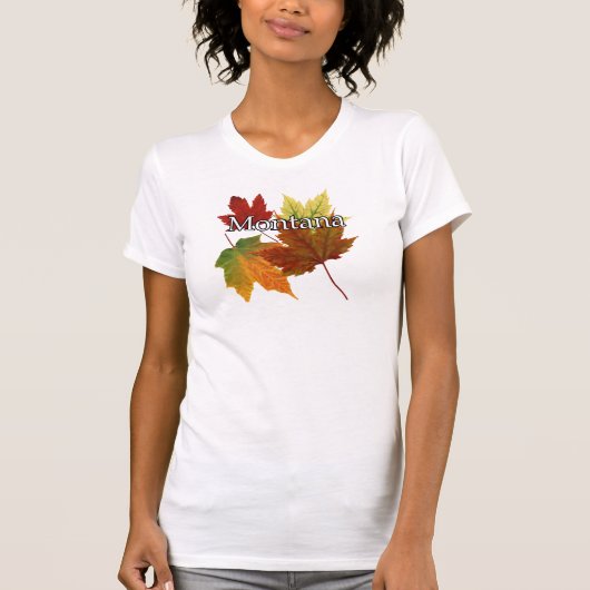 T-SHIRT FEUILLE D'AUTOMNE AU MONTANA (Devant)