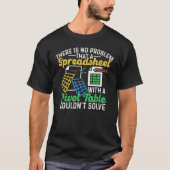 T-shirt Feuille De Calcul Avec Un Tableau Croisé Dynamique (Devant)