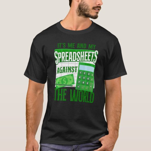 T-shirt Feuille de calcul comptable comptable comptable Vi (Devant)