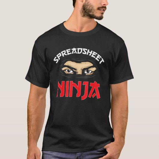 T-shirt Feuille de calcul Comptable Ninja Comptable CPA Li (Devant)