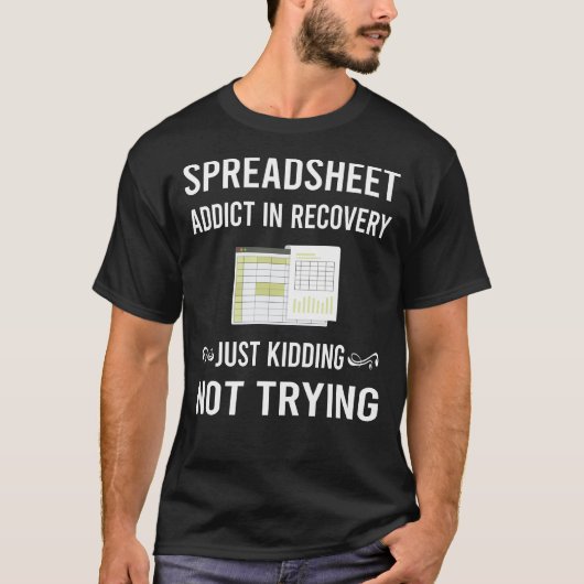 T-shirt Feuille de calcul de récupération (Devant)