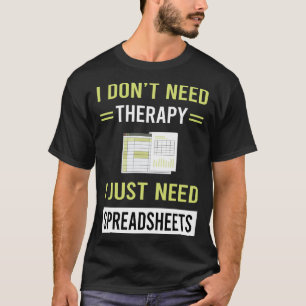 T-shirt Feuille de calcul de thérapie Feuilles de calcul