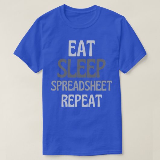 T-shirt Feuille de calcul drôle Manger feuille de calcul d (Design devant)