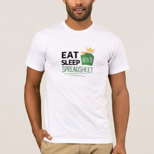 T-shirt Feuille de calcul du sommeil