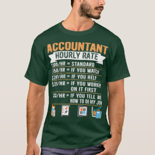 T-shirt Feuille de calcul du taux horaire du comptable