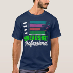 T-shirt Feuille de calcul Travail comptable de table profe